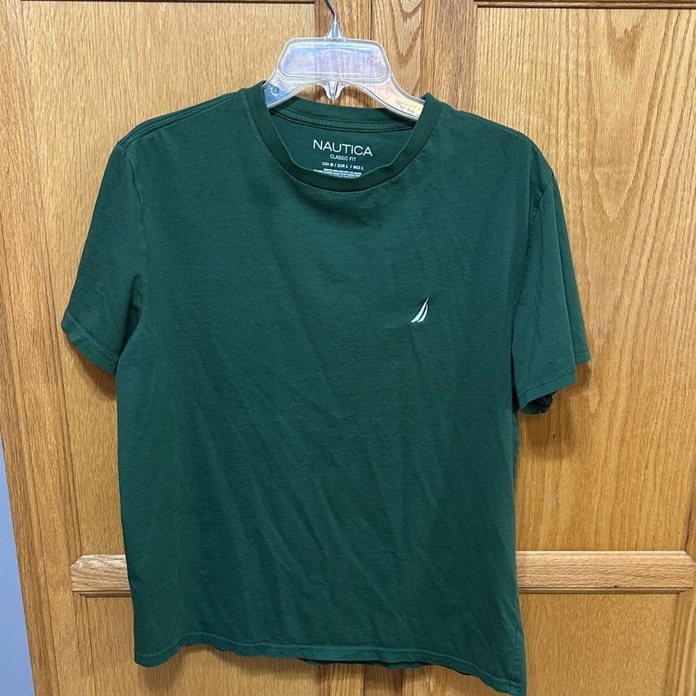E. Nautica Men's Dark Green Short Sleeve Tee